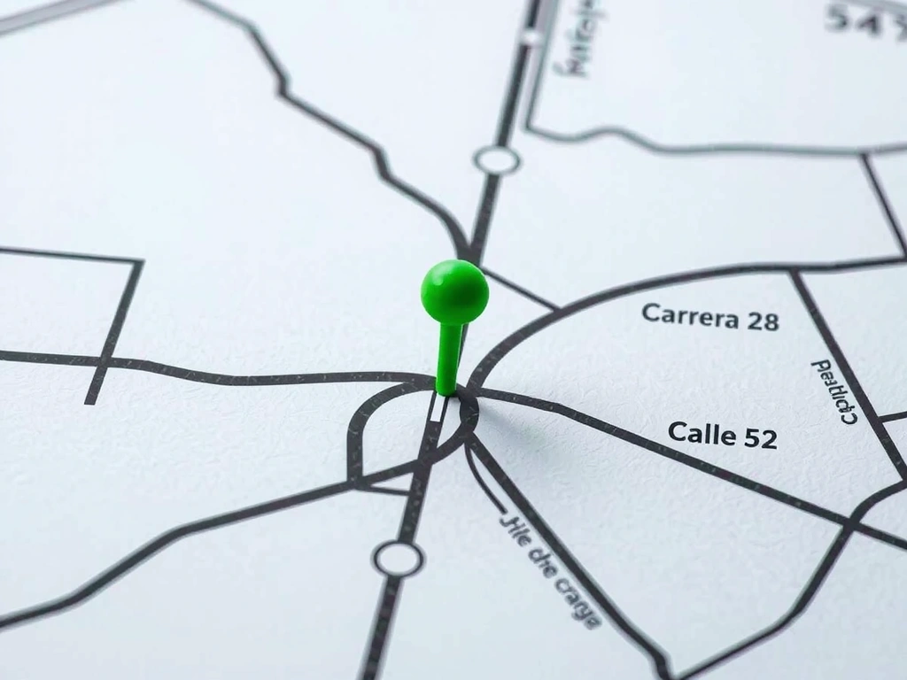 Mapa estilizado mostrando ubicación central en Bogotá